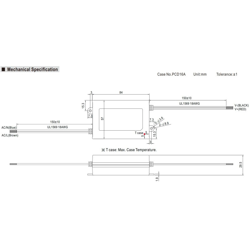 MEANWELL Power supply unit - 24V 35W IP67 - 250294 - 2