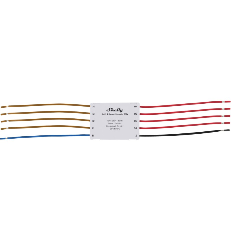 Shelly - Flush-mounted accessories - "4-Channel Decoupler 230V" - 249869 - 3
