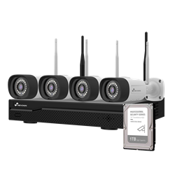 NIVIAN - Video surveillance complete set, 16 channel, 4 cameras, 1TB HDD