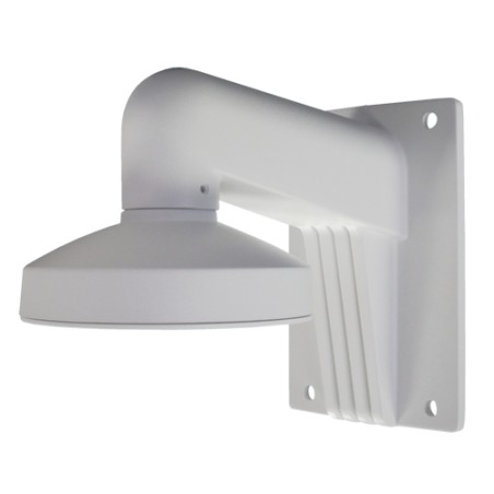 Wall mount bracket - For dome cameras - Suitable for outdoor use - White color - Compatible with Hiwatch Hikvision - Cable pin -
