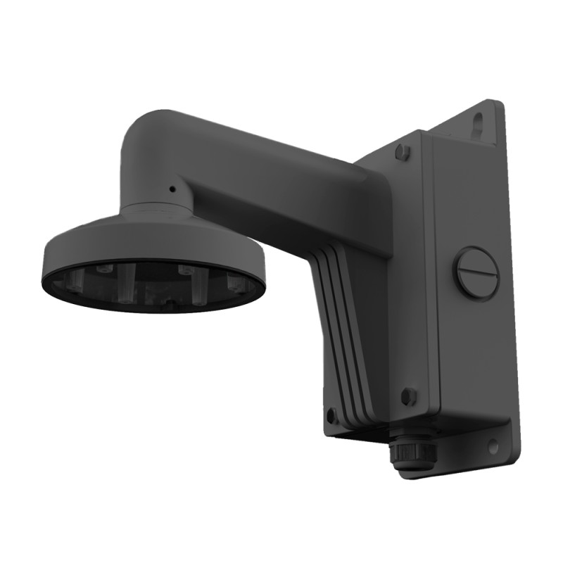 Wall mount with junction box - Suitable for dome - Suitable for outdoor use - Color black - Cable pin - DS-1273ZJ-140B-BLACK - 1