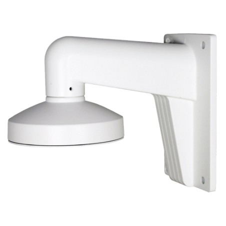 Wall mount bracket - For dome cameras - Suitable for outdoor use - White color - Compatible with Hiwatch Hikvision - Cable pin -
