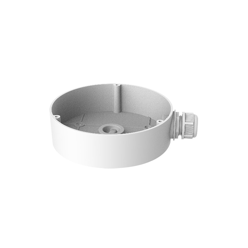 Junction box - For dome cameras - Suitable for outdoor use - Ceiling or wall installation - White color - Cable pin - DS-1280ZJ-