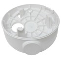 Junction box - For dome cameras - Suitable for indoor use - Mounting on pitched roof - Cable pin - White color - DS-1281ZJ-DM27 