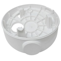 Junction box - For dome cameras - Suitable for indoor use - Mounting on pitched roof - Cable pin - White color - DS-1281ZJ-DM27 