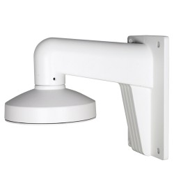 Wall mount bracket - For dome cameras - Suitable for outdoor use - White color - Compatible with Hiwatch Hikvision - Cable pin -