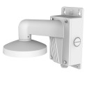 Wall mount - Junction box - Suitable for outdoor use - Compatible with Hiwatch Hikvision - Cable pin - White color