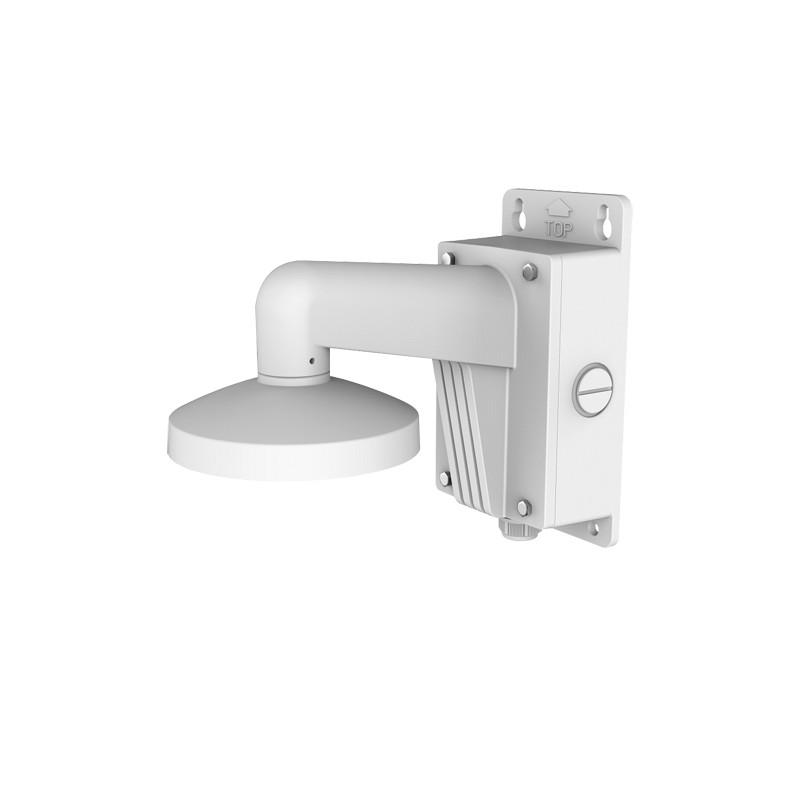 Wall mount - Junction box - Suitable for outdoor use - Compatible with Hiwatch Hikvision - Cable pin - White color - DS-1473ZJ-1