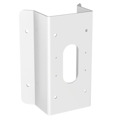 Corner support - Opening angle 90º - Suitable for outdoor use - White color - Compatible with Hiwatch Hikvision - Cable pin - DS