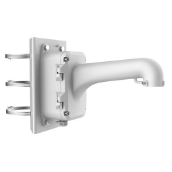 Pole mount - Junction box - Suitable for outdoor use - Suitable for pole mounting - White color - DS-1604ZJ-BOX-POLE - 1