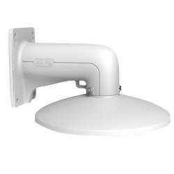 Wall mount bracket - For dome cameras - Suitable for outdoor use - White color - Compatible with Hiwatch Hikvision - Cable pin -