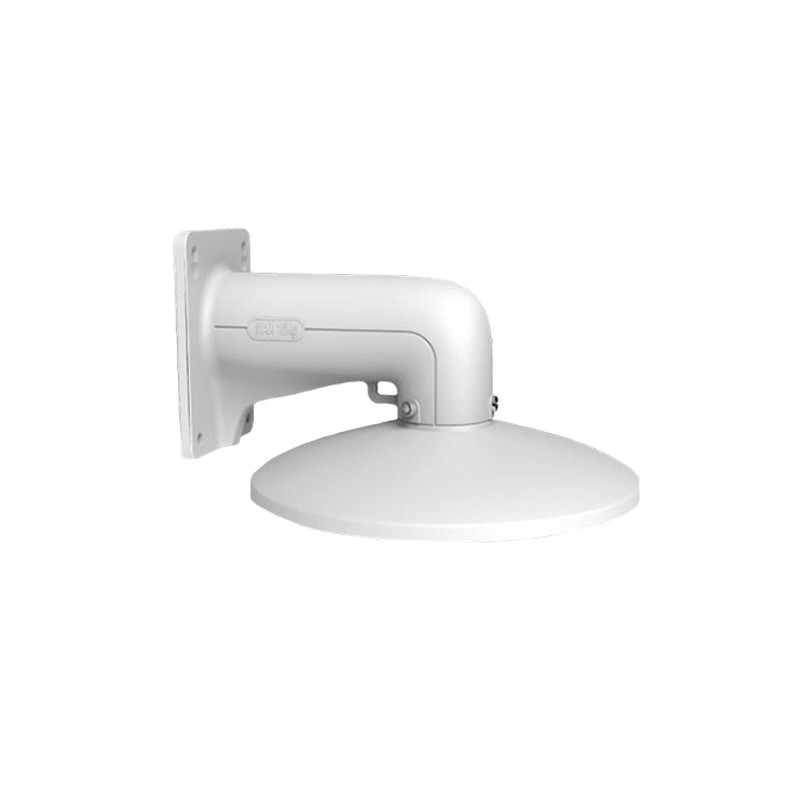 Wall mount bracket - For dome cameras - Suitable for outdoor use - White color - Compatible with Hiwatch Hikvision - Cable pin -