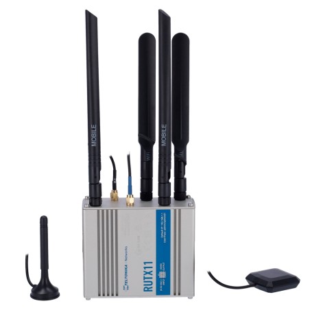 Teltonika Router 4G Industrial - Dual SIM 4G Category 6 - WLAN 5 - Bluetooth LE 4.0 - GNSS positioning - 4 Ethernet ports - TK-R