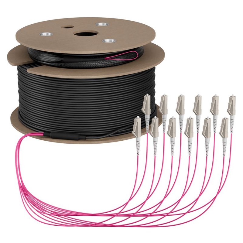 LWL-Kabel, Trunkkabel U-DQ(ZN)BH 8G 50/125, LC/LC OM4 180m