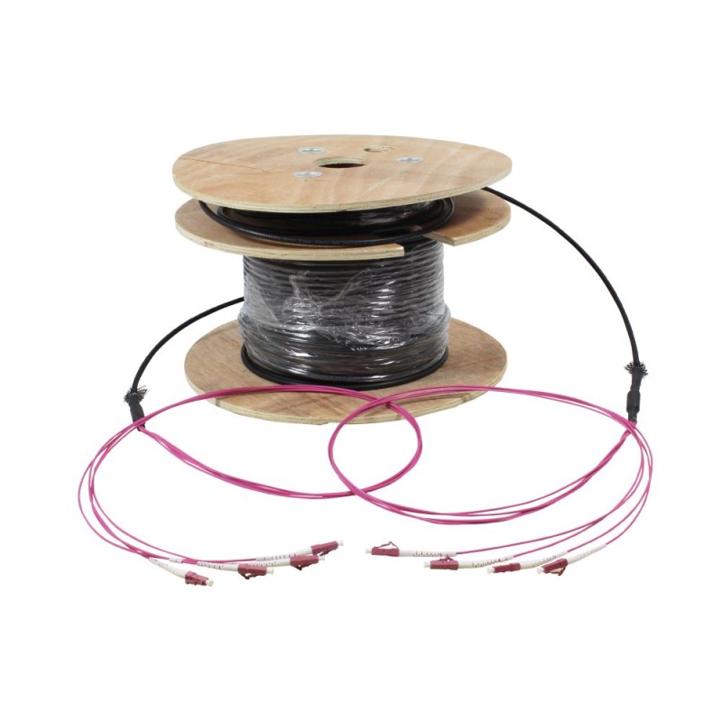 Fiber optic cable, trunk cable U-DQ(ZN)BH 4G 50/125, LC/LC OM4 90m, reel, Synergy21 - 207859 - 1