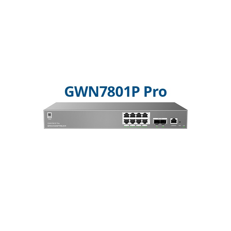 Grandstream GWN7801P PRO ? Enterprise Layer 2++ Managed Switch ? 8× Gigabit RJ45 (PoE/PoE+) + 2× Gigabit SFP - 251511 - 1