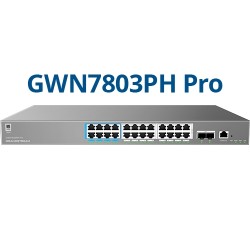 Grandstream GWN7803PH PRO ? Enterprise Layer 2++ Managed Switch ? 24× Gigabit RJ45 (PoE/PoE+) + 2× Gigabit SFP+ - 251514 - 1