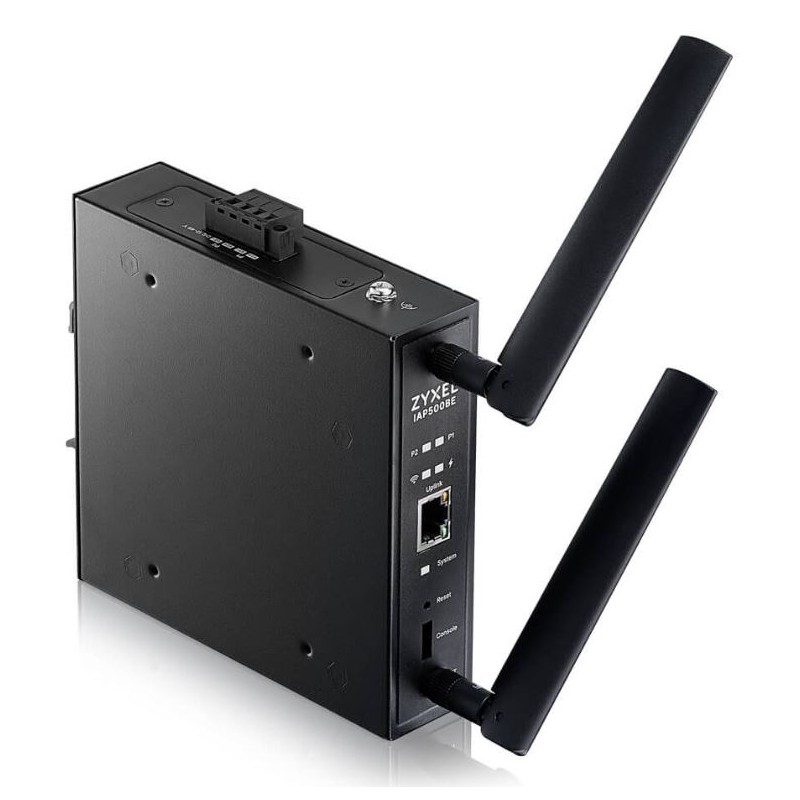 Zyxel Industiral Wireless AP WIFI7 &bull 2x2 &bull Indoor &bull 1x 2.5 GbE PoE at &bull DIN &bull IAP500BE &bull Standalone/Cont