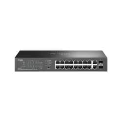 TP-Link Switch easy managed Layer2 20 Port &bull 18x 1GbE &bull 16x PoE af &bull 2x SFP &bull 150W PoE Budget &bull Lüfterlos &b