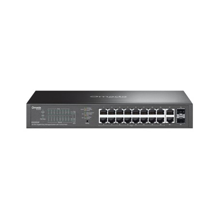 TP-Link Switch easy managed Layer2 20 Port &bull 18x 1GbE &bull 16x PoE af &bull 2x SFP &bull 150W PoE Budget &bull Fanless &b -