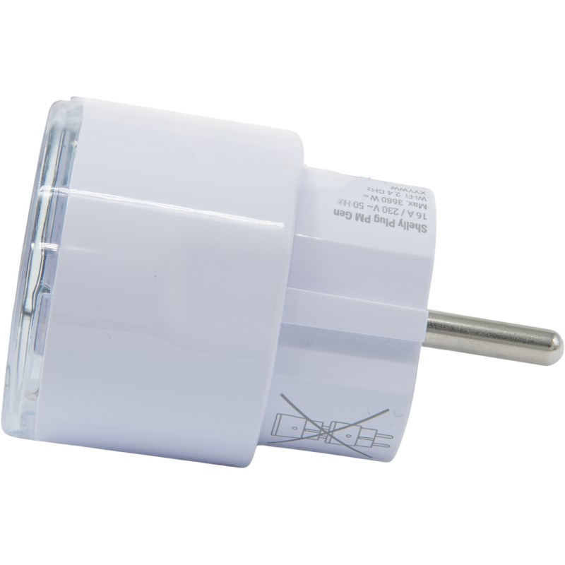 Shelly - Plug & Play "Plug PM Gen3 White" - Smart energy meter - Measuring function - WLAN - BT - white - 251290 - 4