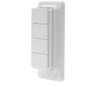 Shelly · Plug & Play · "Blu ZB RC Button 4" · Fernbedienung inkl. Magnethalter · 4-fach · 16 Aktionen · Bluetooth · Zigbee · Wei