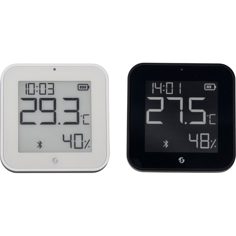 Shelly · Plug & Play · "Blu ZB H&T Black" · Temperatur- & Feuchtigkeitssensor · Bluetooth · Zigbee · Batterie · Schwarz - 252279