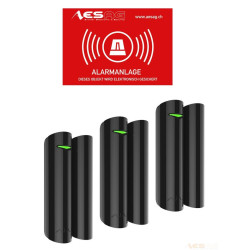 AJAX | Wireless opening detector "DoorProtect Plus" SET of 3 (black)