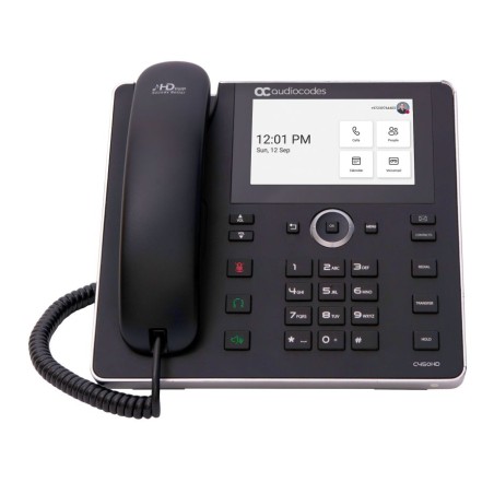 AudioCodes IPC450HD IP-Phone PoE GbE with integrated BT, Dual Band Wi-Fi and an external power supply black - 216864 - 1