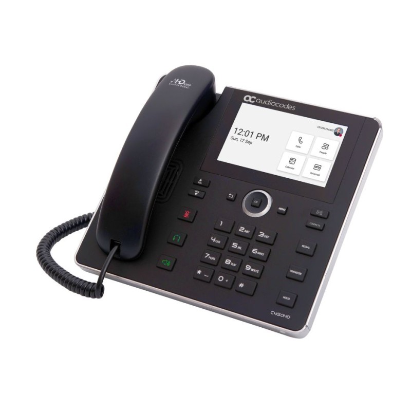 AudioCodes IPC450HD IP-Phone PoE GbE with integrated BT, Dual Band Wi-Fi and an external power supply black - 216864 - 2