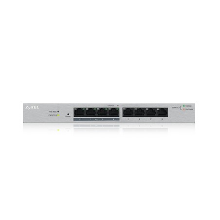 Zyxel Switch smart managed Layer2 8 Port &bull 8x 1 GbE &bull Desktop &bull Fanless &bull GS1200-8 - 252425 - 1