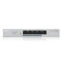Zyxel Switch smart managed Layer2 5 Port &bull 5x 1 GbE &bull PoE Budget 60 Watt &bull 4x PoE at &bull Desktop &bull Fanless &