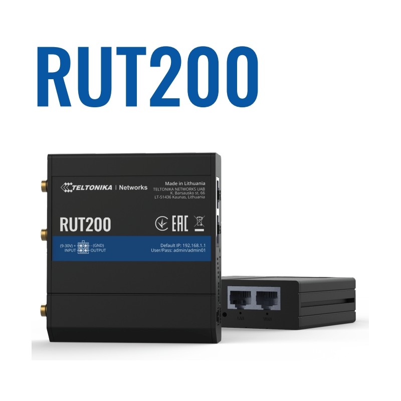 Teltonika - Router - RUT200 - Compact 4G/LTE Router - eSIM - 252556 - 1