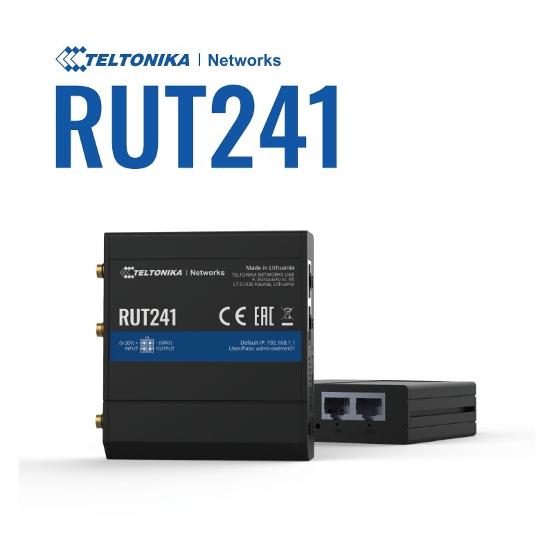 Teltonika · Router · RUT241 · Kompakter-4G/LTE Router · eSIM - 252558 - 1