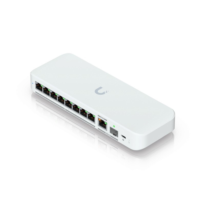 Ubiquiti Switch smart managed Layer2 9 Port &bull 8x 2.5 GbE &bull 1x 10 GbE PoE at In &bull Desktop &bull Fanless &bull UniFi -