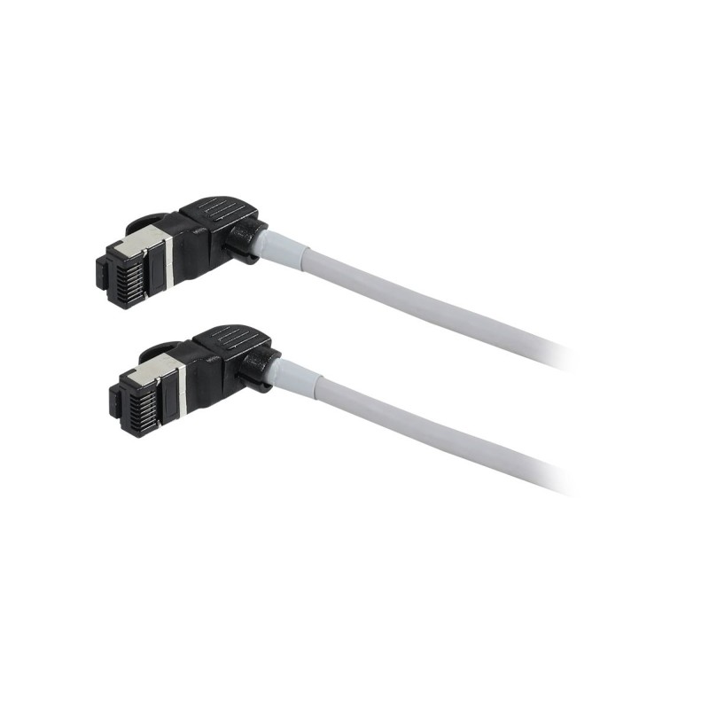 Patchkabel RJ45, CAT6A 500Mhz, 2m, grau, S/FTP, slimline rund d4,5mm, TPE/LSZH(Superflex), AWG28, mit CAT7 Rohk., drehbarer Stec