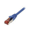 Patchkabel RJ45, CAT6 250Mhz, 0.15m blau, S-STP(S/FTP), LSZH, Synergy 21, - 136632 - 2