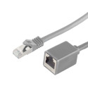 Patchkabel RJ45, CAT6 250Mhz, 0,5m grau, S-STP(S/FTP), LSZH, Stecker/Buchse(Verlängerung) - 140051 - 2