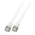 Patchkabel RJ45, CAT6A 500Mhz, 0,25m, grau, U/FTP, flach, - 142935 - 2