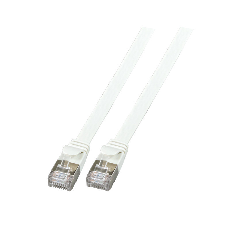 Patchkabel RJ45, CAT6A 500Mhz, 0,25m, grau, U/FTP, flach, - 142935 - 2