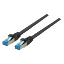 Patchkabel RJ45, CAT6A 500Mhz, 0.25m, schwarz, S-STP(S/FTP), TPE(Superflex), mit Cat.7 Rohkabel, - 157159 - 2