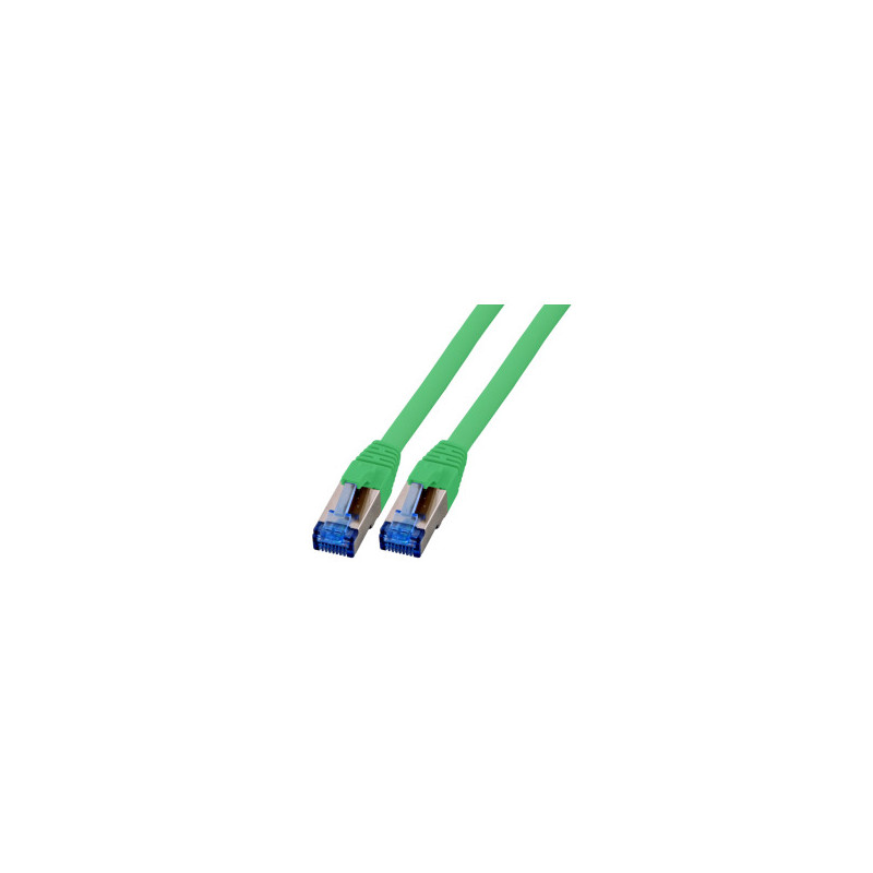 Patchkabel RJ45, CAT6A 500Mhz, 0.15m, grün, S-STP(S/FTP), TPE(Superflex), mit Cat.7 Rohkabel, - 157261 - 2