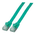 Patch cable RJ45, CAT6A 500Mhz, 0.25m, green, U/FTP, flat, - 172099 - 2