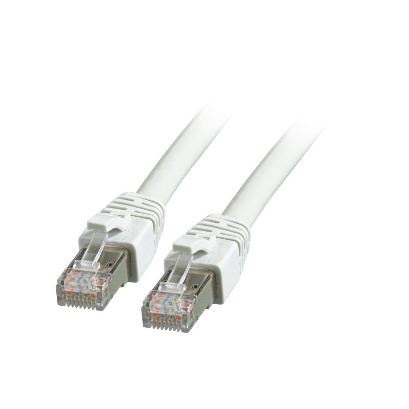 Patch cable RJ45, CAT8.1 2000Mhz, 0.5m, gray, S-STP(S/FTP), BC, LSZH, - 189982 - 2