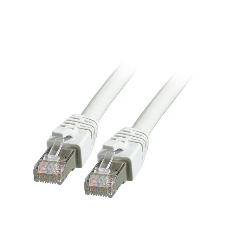 Patchkabel RJ45, CAT8.1 2000Mhz, 1.0m, grau, S-STP(S/FTP), BC, LSZH, - 189983 - 2