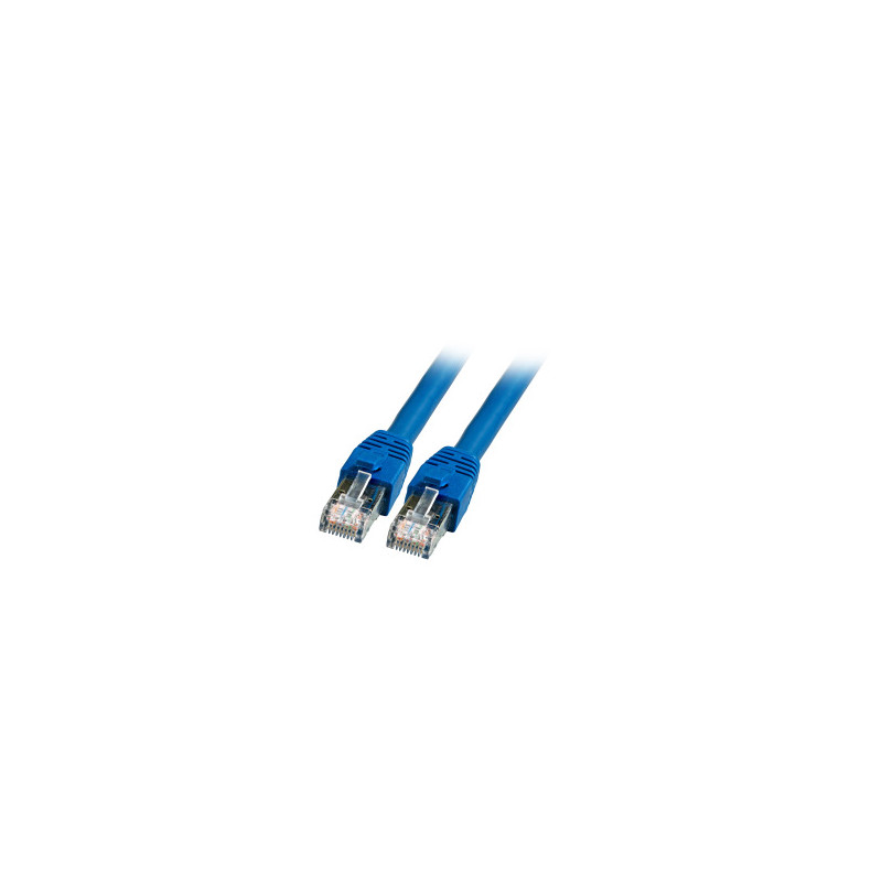 Patch cable RJ45, CAT8.1 2000Mhz, 0.5m, blue, S-STP(S/FTP), BC, LSZH, - 190022 - 2