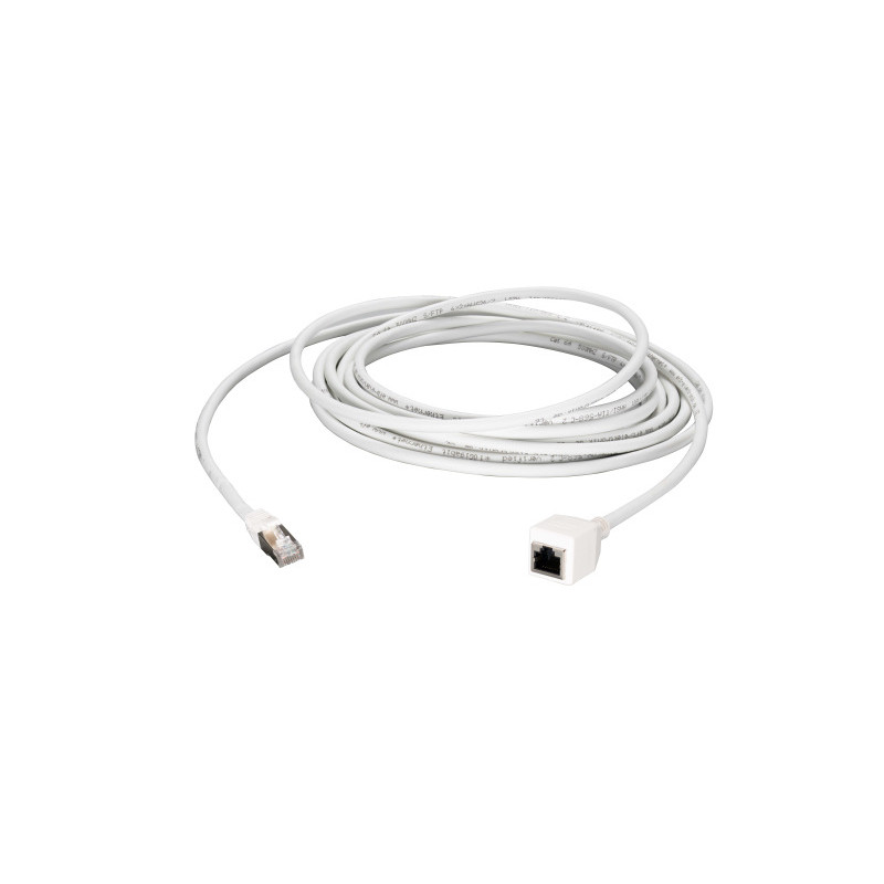 Patch cable RJ45, CAT6A 500Mhz, 1.0m, white, S-STP(S/FTP), AWG26, extension plug/socket - 208367 - 2