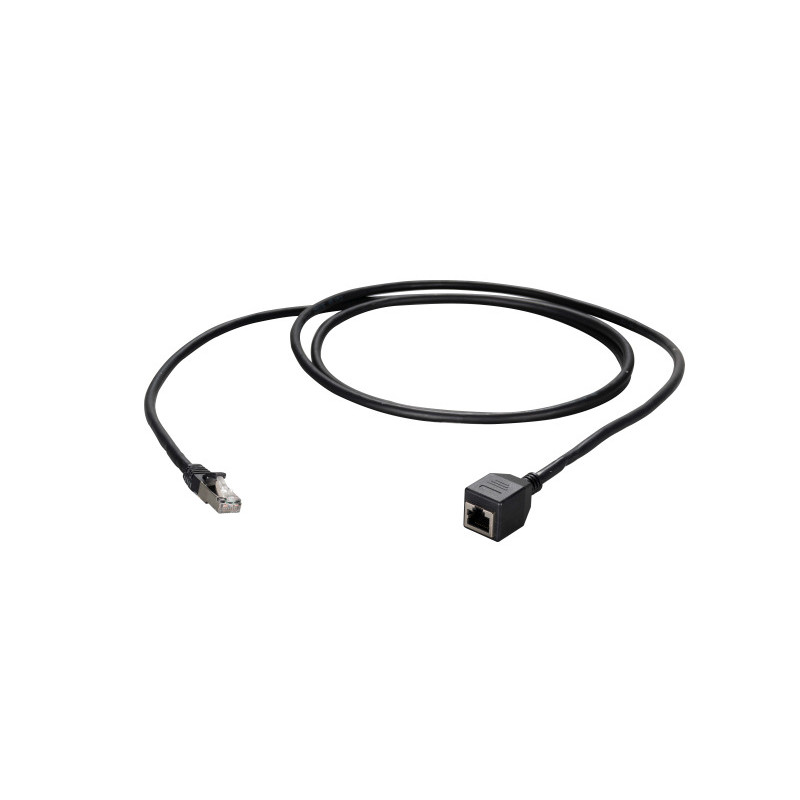 Patch cable RJ45, CAT6A 500Mhz, 10m, black, S-STP(S/FTP), AWG26, extension plug/socket - 208386 - 2