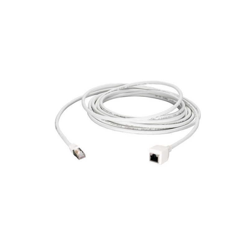 Patch cable RJ45, CAT6A 500Mhz, 10m, white, S-STP(S/FTP), AWG26, extension plug/socket - 208394 - 2