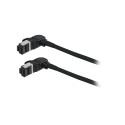 Patchkabel RJ45, CAT6A 500Mhz, 0.5m, schwarz, S/FTP, slimline rund d4,5mm, TPE/LSZH(Superflex), AWG28, mit CAT7 Rohk., drehbarer